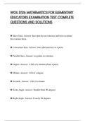 WGU D126 MATHEMATICS FOR ELEMENTARY EDUCATORS ACTUAL EXAM SCRIPT SOLVED QUESTIONS GRADED A&plus;&lpar;PACKAGE DEAL&rpar;
