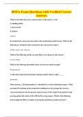 RNFA Exam Questions with Verified Correct&NewLine;Answers