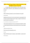 RNFA Final Exam Study Guide Questions with&NewLine;Verified Correct Answers
