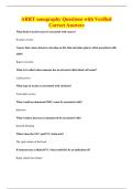 ARRT sonography Questions with Verified&NewLine;Correct Answers