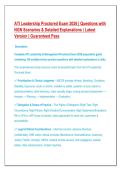 ATI RN Leadership Proctored Exam 2026 &vert; Questions with Answers & Detailed Explanations &vert; Nursing Leadership & Management &vert; NGN-Style Practice &vert; Latest Version
