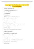 sonography Cardiac Questions with Verified&NewLine;Correct Answers