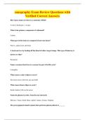 sonography Exam Review Questions with&NewLine;Verified Correct Answers
