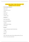 sonography Study Guide Questions with&NewLine;Verified Correct Answers