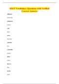 SSAT Vocabulary Questions with Verified&NewLine;Correct Answers