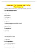 sonography Test Questions with Verified&NewLine;Correct Answers