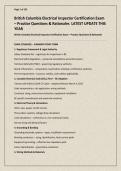 British Columbia Electrical Inspector Certification Exam &ndash; Practice Questions & Rationales LATEST