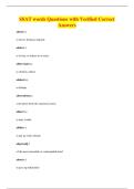 SSAT words Questions with Verified Correct&NewLine;Answers