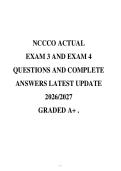 &NewLine;NCCCO ACTUAL&NewLine;EXAM 3 AND EXAM 4&NewLine;QUESTIONS AND COMPLETE&NewLine;ANSWERS LATEST UPDATE&NewLine;2026&sol;2027&NewLine;GRADED A&plus; &period;