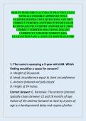 HESI PN PEDIATRICS ACCURATE PRACTICE EXAM WITH ALL POSSIBLE APPROVED WELL ELABORATED PRACTICE QUESTIONS AND 100&percnt; CORRECT VERIFIED ANSWERS WITH DETAILED RATIONALES PLUS EXPERT ANSWER KEY &lpar;100&percnt; CORRECT VERIFIED SOLUTIONS&rpar; 2026-2027 CURRENTLY UPDATED VERSION