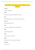 SSAT Deck 1 Questions with Verified Correct&NewLine;Answers