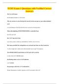TCDT Exam 1 Questions with Verified Correct&NewLine;Answers