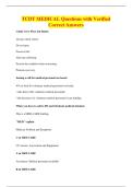 TCDT MEDICAL Questions with Verified&NewLine;Correct Answers