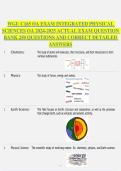 WGU C165 OA EXAM INTEGRATED PHYSICAL &NewLine;SCIENCES OA 2024-2025 ACTUAL EXAM QUESTION &NewLine;BANK 250 QUESTIONS AND CORRECT DETAILED &NewLine;ANSWERS