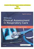 Test Bank for Wilkins&rsquo; Clinical Assessment in Respiratory Care&comma; 8th Edition by Huber &vert; Chapters 1&ndash;21 &vert; Questions & Answers &vert; Complete Exam Prep