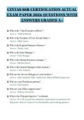 CINTAS SSR CERTIFICATION ACTUAL&NewLine;EXAM PAPER 2026 QUESTIONS WITH&NewLine;ANSWERS GRADED A&plus;