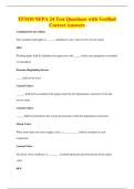 TFM10 NFPA 24 Test Questions with Verified&NewLine;Correct Answers