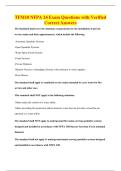 TFM10 NFPA 24 Exam Questions with Verified&NewLine;Correct Answers