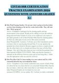 CINTAS SSR CERTIFICATION&NewLine;PRACTICE EXAMINATION 2026&NewLine;QUESTIONS WITH ANSWERS GRADED&NewLine;A&plus;&NewLine;