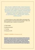 MDC 4 EXAM 2 &sol;APPROVED MDC 4 &lpar;NUR 2755&rpar; EXAM 2 ACTUAL TEST BANK 2026&sol;2027 PRACTICE QUESTIONS AND STUDY GUIDE COMPLETE ACCURATE EXAM REAL QUESTIONS AND CORRECT VERIFIED ANSWERS WITH DETAILED RATIONALES &lpar;100&percnt; RELIABLE SOLUTIONS&rpar; CURRENTLY UPDATED VERSION 20