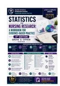 Statistics for Nursing Research&colon; A Workbook for Evidence-Based Practice 4th Edition &vert; Grove & Cipher &vert; Elsevier Comprehensive Updated Test Bank