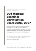 NRCME EXAM ACTUAL 2026&sol;2027 &vert; Complete 150&plus; Verified Q&A &vert; FMCSA Medical Examiner Test Bank &vert; Pass Guaranteed - A&plus; Graded&NewLine;&NewLine;