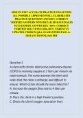 HESI PN EXIT ACCURATE PRACTICE EXAM WITH ALL POSSIBLE APPROVED WELL ELABORATED PRACTICE QUESTIONS AND 100&percnt; CORRECT VERIFIED ANSWERS WITH DETAILED RATIONALES PLUS EXPERT ANSWER KEY &lpar;100&percnt; CORRECT VERIFIED SOLUTIONS&rpar; 2026-2027 CURRENTLY UPDATED VERSION Q&A G