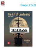 The Art of Leadership 7th Edition  - Manning & Curtis &lpar;Chapter&period; 1-20&rpar; - Testbank
