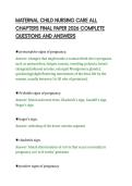 MATERNAL CHILD NURSING CARE ALL CHAPTERS FINAL PAPER 2026 COMPLETE QUESTIONS AND ANSWERS&period;pdf&NewLine;&NewLine;
