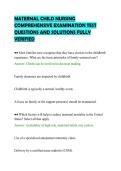 MATERNAL CHILD NURSING COMPREHENSIVE EXAMINATION TEST QUESTIONS AND SOLUTIONS FULLY VERIFIED&period;pdf&NewLine;&NewLine;