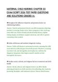 MATERNAL CHILD NURSING CHAPTER 55 EXAM SCRIPT 2026 TEST PAPER QUESTIONS AND SOLUTIONS GRADED A&period;pdf&NewLine;&NewLine;