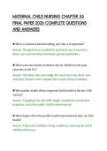 MATERNAL CHILD NURSING CHAPTER 55 FINAL PAPER 2026 COMPLETE QUESTIONS AND ANSWERS&period;pdf&NewLine;&NewLine;
