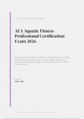 AEA CERTIFICATION EXAM 2026&sol;2027 TEST BANK &vert; 450 Verified Q&A with Rationales &vert; Aquatic Fitness Professional &vert; Pass Guaranteed - A&plus; Graded&NewLine;&NewLine;