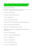 RAC- Pharmaceuticals EU Regulations-Test Questions with Solved Solutions&period;&NewLine;&NewLine;