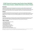 FiCEP Financial Counseling Study Review &vert; Practice Questions&comma; Correct Answers & Detailed Rationales