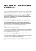 PEDS EXAM &num;1 - IMMUNIZATIONS ATI 2026&sol;2027