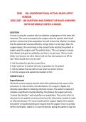 2026 RN -LEADERSHIP FINAL ACTUAL EXAM LATEST&NewLine;VERSION 2026-2027 140 QUESTION AND CORRECT DETAILED ANSWERS WITH RATIONALES RATED A GRADE&period; 