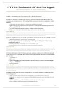 FCCS 2026&sol;2027 ACTUAL EXAM &vert; Fundamentals of Critical Care Support Newest Q&A with Rationales &vert; Verified Answers &vert; Pass Guaranteed - A&plus; Graded&NewLine;&NewLine;