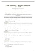 TDLR COSMETOLOGY WRITTEN STATE BOARD EXAM 2026&sol;2027 &vert; Actual Test Questions & Answers &vert; Texas Operator License Prep &vert; Pass Guaranteed - A&plus; Graded&NewLine;&NewLine;
