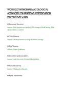 WGU D027 PATHOPHARMACOLOGICAL&NewLine;ADVANCED FOUNDATIONS CERTIFICATION&NewLine;PREPARATION GUIDE&NewLine;
