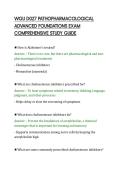 WGU D027 PATHOPHARMACOLOGICAL&NewLine;ADVANCED FOUNDATIONS EXAM&NewLine;COMPREHENSIVE STUDY GUIDE&NewLine;