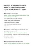 WGU D027 PATHOPHARMACOLOGICAL&NewLine;ADVANCED FOUNDATIONS EXAMPREP&NewLine;QUESTIONS AND DETAILED SOLUTIONS