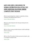 MATH 225N WEEK 5 DISCUSSION THE NORMAL DISTRIBUTION 2026 ACTUAL TEST PAPER QUESTIONS SOLUTIONS VERIFIED COMPLETE STUDY PACKAGE&period;pdf&NewLine;&NewLine;