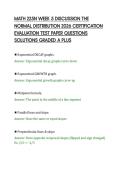 MATH 225N WEEK 5 DISCUSSION THE NORMAL DISTRIBUTION 2026 CERTIFICATION EVALUATION TEST PAPER QUESTIONS SOLUTIONS GRADED A PLUS&period;pdf&NewLine;&NewLine;