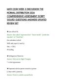 MATH 225N WEEK 5 DISCUSSION THE NORMAL DISTRIBUTION 2026 COMPREHENSIVE ASSESSMENT SCRIPT SOLVED QUESTIONS ANSWERS UPDATED REVIEW SET&period;pdf&NewLine;&NewLine;