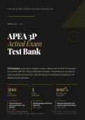 APEA 3P ACTUAL EXAM 2026&sol;2027 &vert; 300 Questions Across 3 Complete Versions &vert; AANPCB & ANCC Aligned Test Bank &vert; Detailed Clinical Rationales &vert; Pass Guaranteed - A&plus; Graded&NewLine;&NewLine;