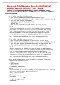 Test Bank for Perry&rsquo;s Maternal Child Nursing Care in Canada 3rd Edition Keenan-Lindsay 2027&sol;2028
