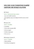 WGU D282 CLOUD FOUNDATIONS EXAMPREP&NewLine;QUESTIONS AND DETAILED SOLUTIONS