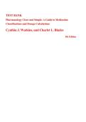 Test Bank for Pharmacology Clear and Simple&colon; A Guide to Medication Classifications and Dosage Calculations 5th Edition Watkins & Blades 2027&sol;2028