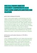 WGU D344 PMHNP OBJECTIVE&NewLine;ASSESSMENT COMPREHENSIVE EXAM&NewLine;STUDY GUIDE COMPLETE QUESTIONS AND&NewLine;SOLUTIONS&NewLine;